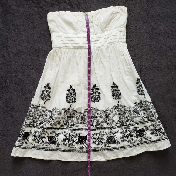 Twenty One Vintage Damask Juniors Summer Sweetheart Strapless Dress - Medium - Picture 4 of 5